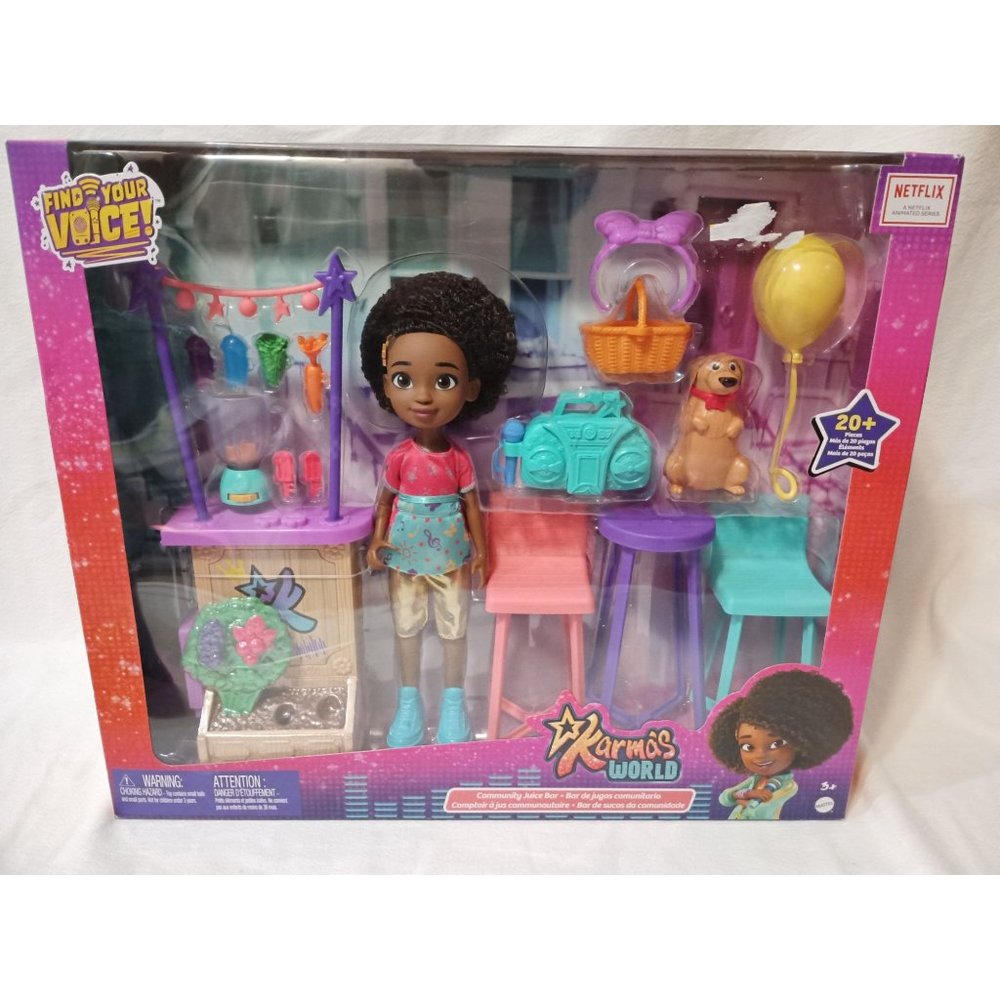 Karma's World Toy, Community Juice Bar Playset With Doll And Accessories